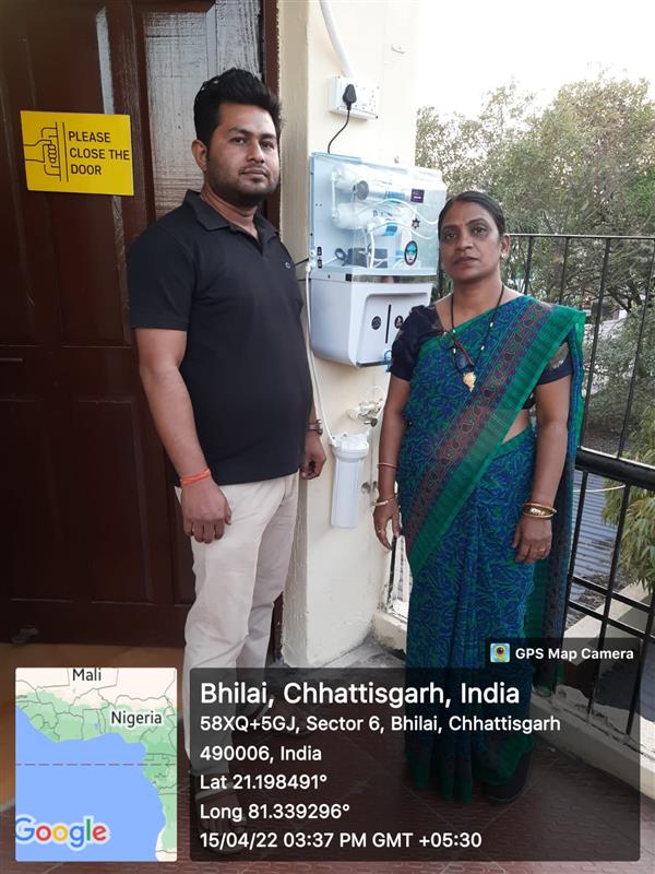 UV+UF based Water Filter installed at Chemistry laboratory, donated by Vikas Chandra Sharma, Alumni of Sai College