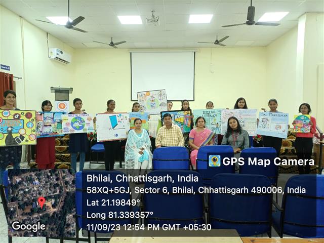 📝Poster making competition was organised by DEPT OF COMPUTER SC AND APPLICATION and the topic was "DIGITAL LITERACY"